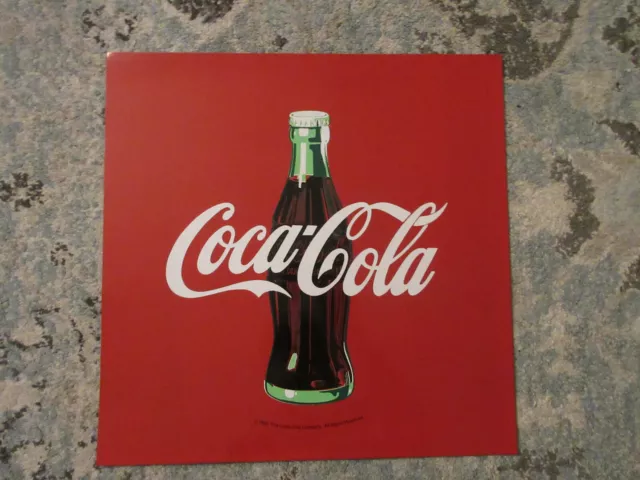 1990 vintage coca cola bottle advertisement sign coke