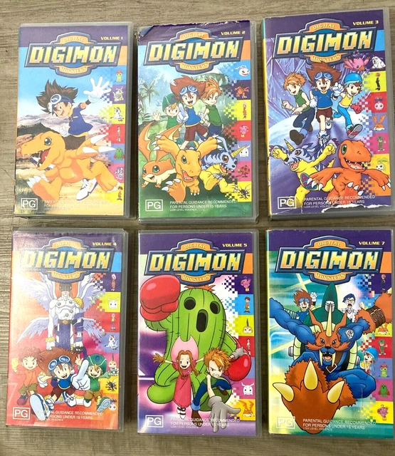 Digimon VHS x 6, Vol 1 2 3 4 5 7,  Vintage 00s Memorabilia