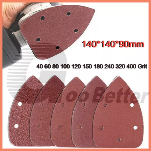 40pc Mouse Sanding Sheets for Black and Decker Detail Palm Sander Pads Sandpaper, Size: 140