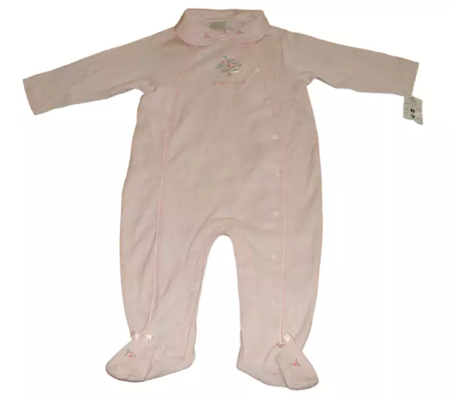 Carter's Baby Girl Pretty in Pink Sleeper Pajamas Size 6-9 Months NWT FLAW VTG