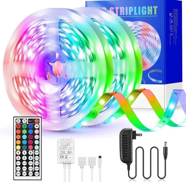 32ft LED Strip Lights Remote Control Bedroom for Indoor Use