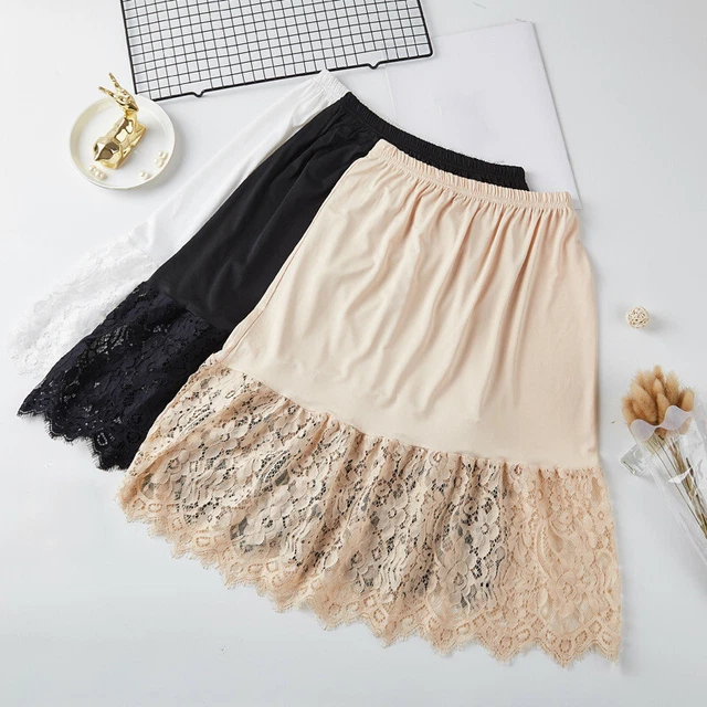 Jupe Midi Trapèze Brodée Dentelle - Style Rétro Floral, Hauteur Taille Haute, Lavage Main