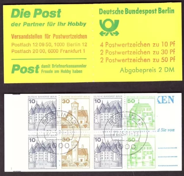 Berlin, Markenheftchen, MH 11 eb oZ , gestempelt