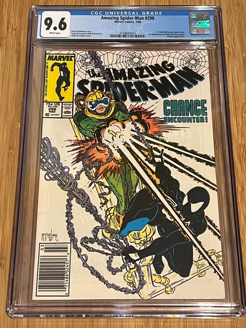 Amazing Spider-Man 298 CGC 9.6/WP - 1st Todd McFarlane Spidey - Newsstand!