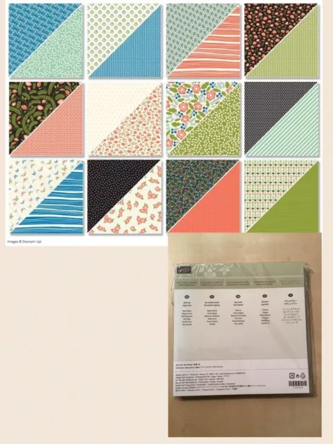 FRÜHJAHRSFANTASIE Stampin Up Designer Papier OVP 6X6 48 Blatt