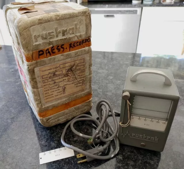 Rustrak Input Chart Pressure Recorder 162 115 Volts 60 cycles