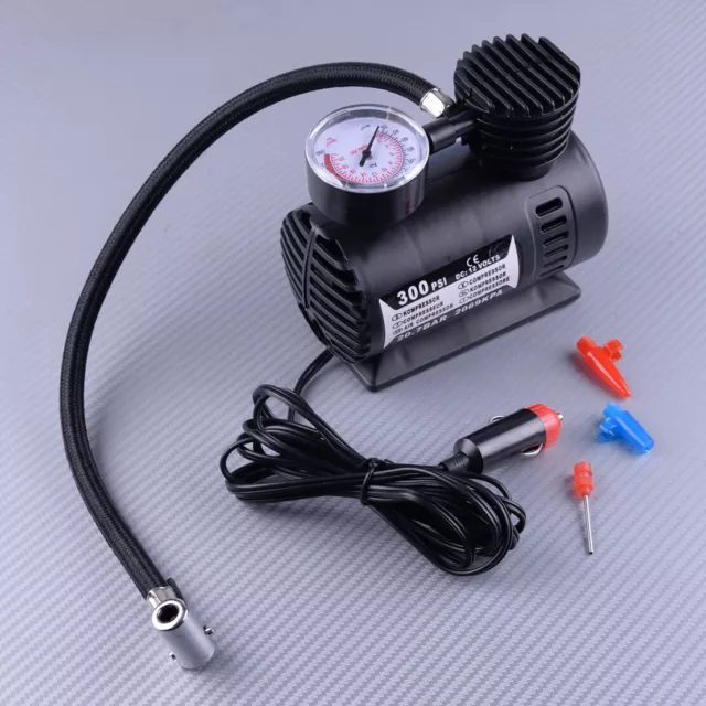 300PSI DC 12V Portable Auto Air Compressor Electric Pump Auto Car Tire Inflator