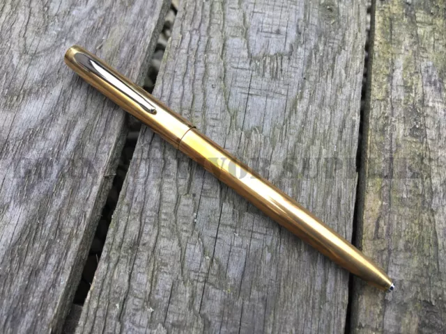 Fisher Brass Cap-O-Matic Space Pen Waterproof NASA Astronaut Gift Copper Patina 2