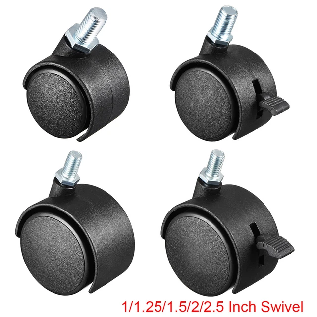 1/1.25/1.5/2 Inch Swivel Caster Nylon 360 Degree Threaded Stem Caster Wheel
