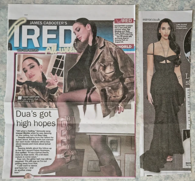 ⚡️ DUA LIPA lot de presse clippings pack collection magazines