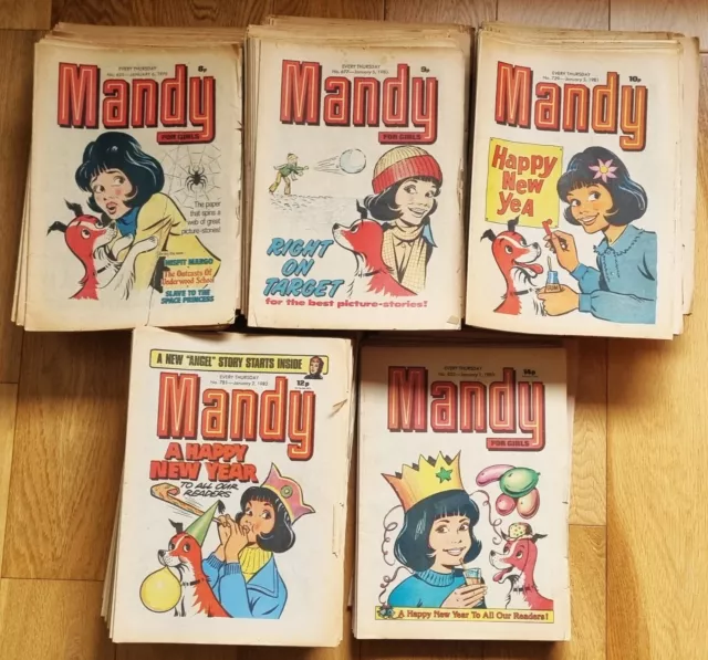 219x MANDY comic bundle btw Jan 1979 – Apr 1983 eg Bunty Judy Tammy Jinty Emma