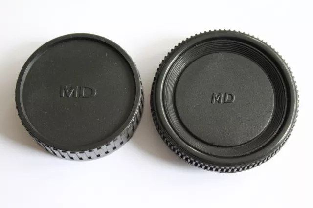 Minolta MD Objektiv Rückdeckel & Gehäuse Deckel,Kappe,Rear Lens & Body Cap MD