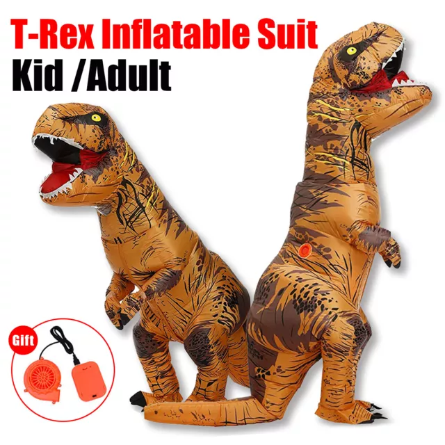 T-Rex Blow Inflatable Dinosaur Costume Adult Jurassic World Park Trex Christmas