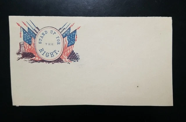 Us Stamps Unused Civil War Era Patriotic Cacheted Cover Front