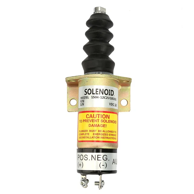 12V Steel Housing Engine Shut-off Stop Solenoid Replacement Kit 1504-12C2U1B1S1