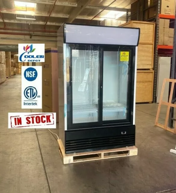 New 48" Sliding Glass Door Commercial Merchandiser Cooler Refrigerator NSF ETL