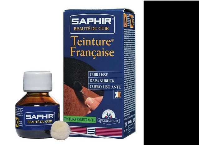 Teinture Noir Cuir Lisse Daim Nubuck Saphir Avel