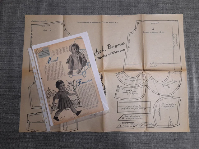 Patron De Couture Modes Et Travaux – Poupée Jean Michel – Mai 1976 – Vintage