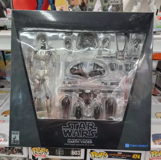 Tomy Star Wars Darth Vader Real Action Doll 6" Figure Die Cast Authentic Medicom