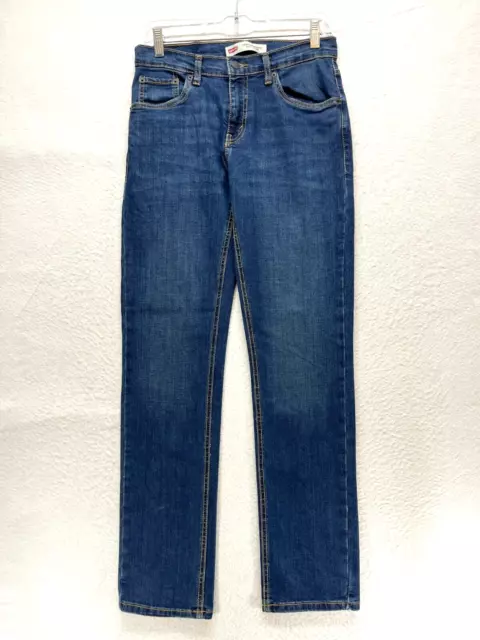 Levi's 511 Slim Straight Leg Jeans Youth Boys Size 16 R 28 x 32 - Dark Wash