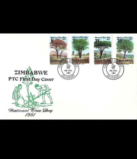 1981 - Zimbabwe National Tree Day First Day Cover / FDC