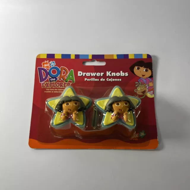 2-Dora the Explorer Decorative Dresser Drawer Pulls Nick Jr Decor Brand New Star
