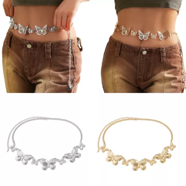 Butterfly Belly Chain Stomach Chain Butterfly Waist Chain Pant Chain Jeans Belt