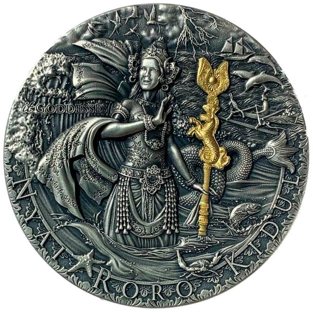 Niue 2020 2$  NYAI RORO KIDUL ItGoddesses Antique Finish 2 Oz silber Münze