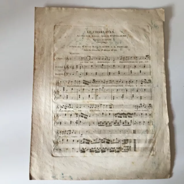 partition LE CHARLATAN l'HYMNE DE LA MORT Florian musique DE LIGOU chez Moulet