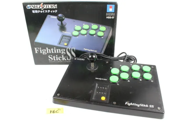 Sega Saturn HORI Fighting Stick Arcade Controller box SS tested working japan