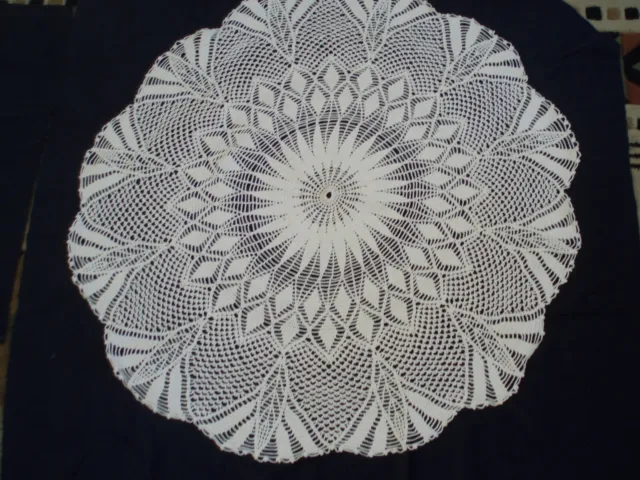 Large Vintage Crocheted Table Topper/Doily 37 Inch Diameter
