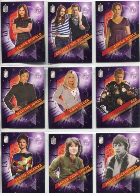 Doctor Who Timeless Complete Companions Across Time Chase Card Set #1-10