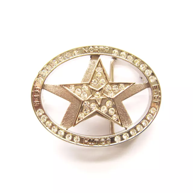 Spinning Star Gürtelschnalle Sheriff Star Sheriff's Badge Sheriffstern Stern