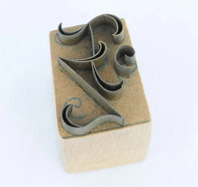 FZ  ZF  TZ  ZT Monogramm Jugendstil Wäschestempel Initial Schablone Stempel