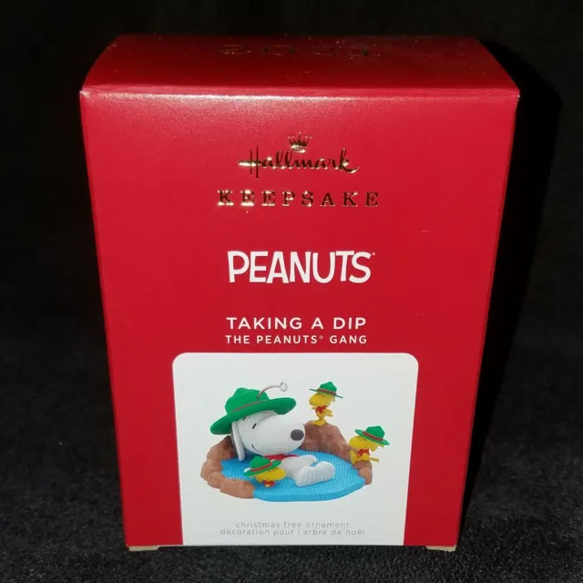 NEW Hallmark 2021 TAKING A DIP Peanuts SNOOPY WOODSTOCK SCOUTS Keepsake Ornament