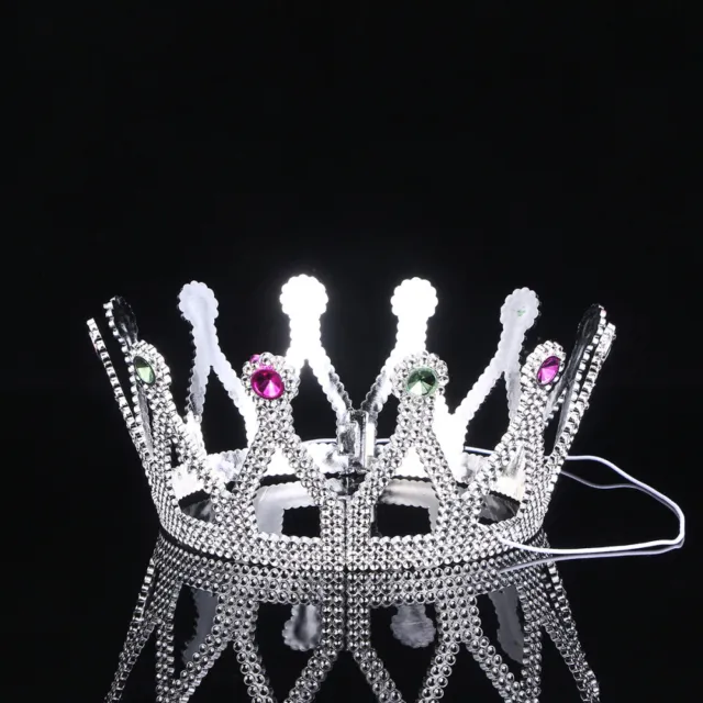 Costume regina corona in plastica Halloween pettine strass bambino copricapo bambina