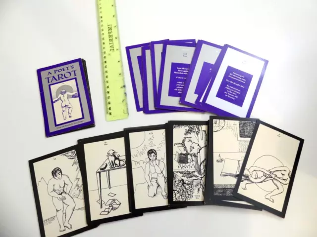 1986 A Poet's Tarot By Jesse Cougar - 74 Cards & Instruction Cards 1St Printing