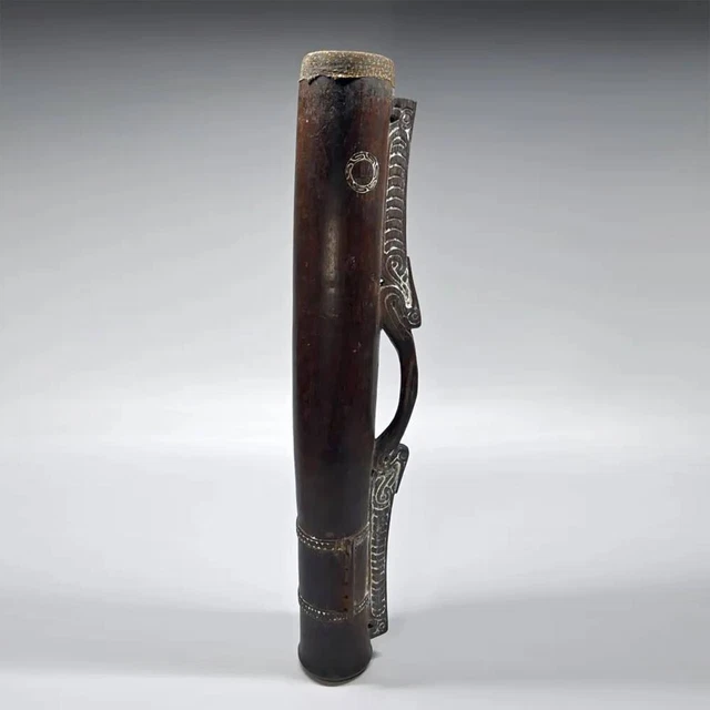 Massim Katunenia Drum Wood Leather Trobriand Island Papua New Guinea 20Th C.