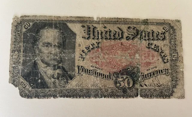 Antique US FRACTIONAL CURRENCY 50¢ 1875
