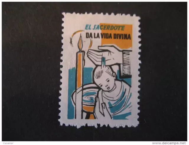 Priester Priest Religion Poster Stamp Label Vignette VI � Eta Spanien