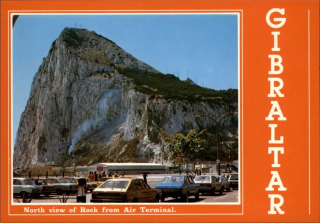 Spain Gibraltar Rock view from Air Terminal ~ postcard  sku753