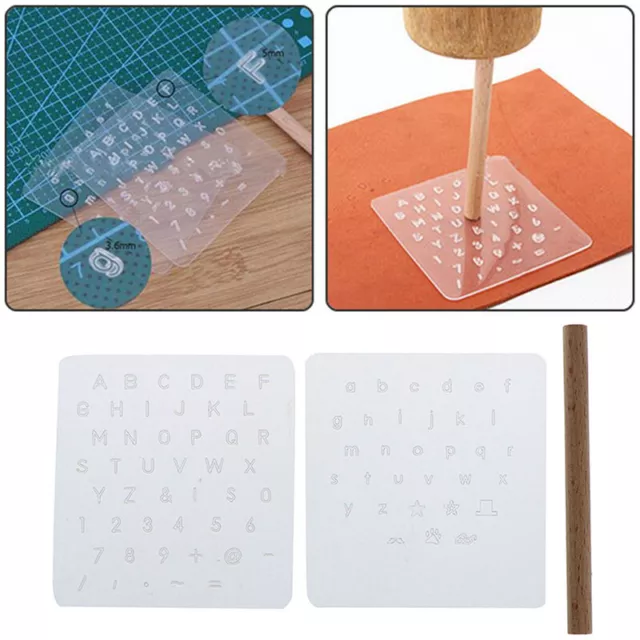 Juego de estampado duradero de 3 piezas hágalo usted mismo herramienta artesanal mayúscula minúscula punzón Ki~Z8