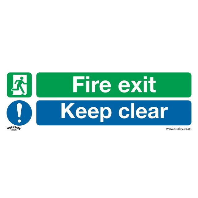 Sealey SS32V10 Sûr Conditions Sécurité Signe - Feu Sortie Keep Clear (Grand) -