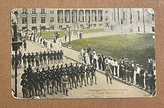 Vintage Postcard  Louisiana State National Guards Alexandria, La.  1913