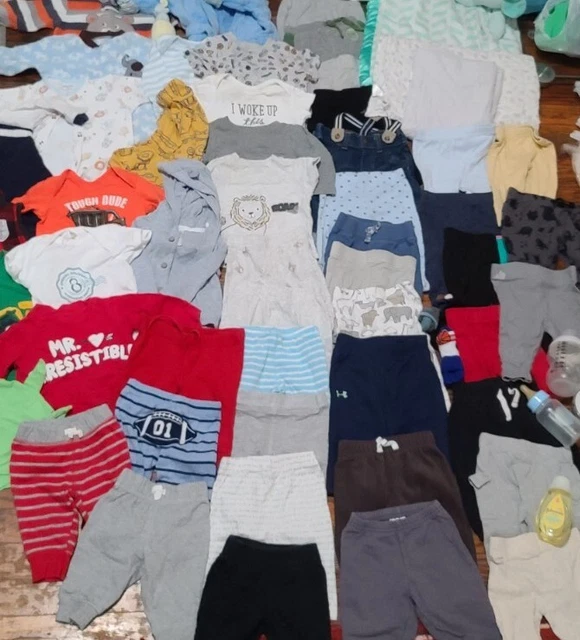 Baby Boy Clothes Huge Lot Of size 0-3 months. Mixed brands. Lots of pants winter