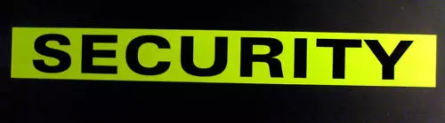 SECURITY Fluorescent Magnetic Sign