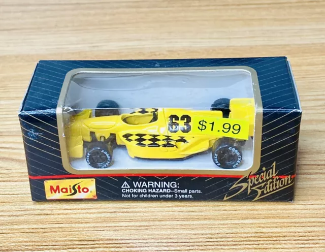 Maisto Indy Racing League Yellow / Black Checkerboard #63 Diecast Racecar