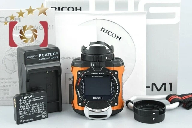 Near Mint!! Ricoh WG-M1 Orange Waterproof action camera w/Box
