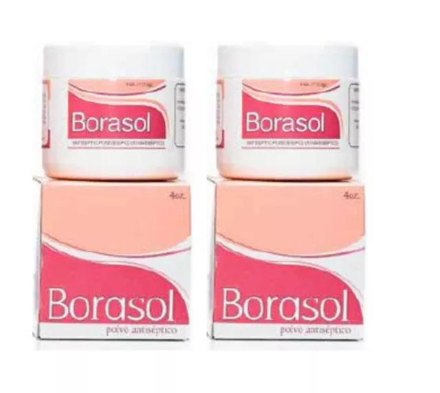 BORASOL Antiseptic Powder / Polvo Antiseptico 4oz (Pack of 2)