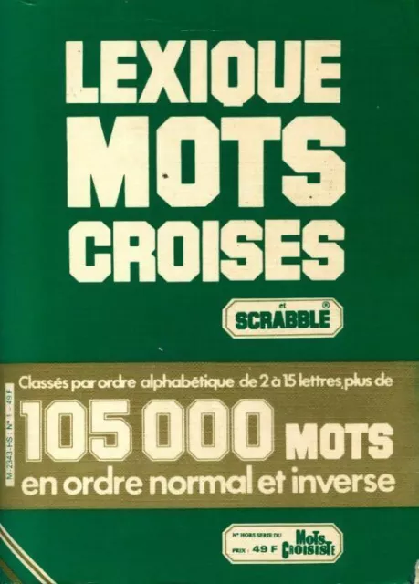 3931976 - Lexique mots croisés et Scrabble - Collectif